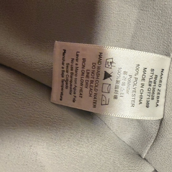 Naked Zebra Gray Fringe Camisole Top - Picture 5 of 9